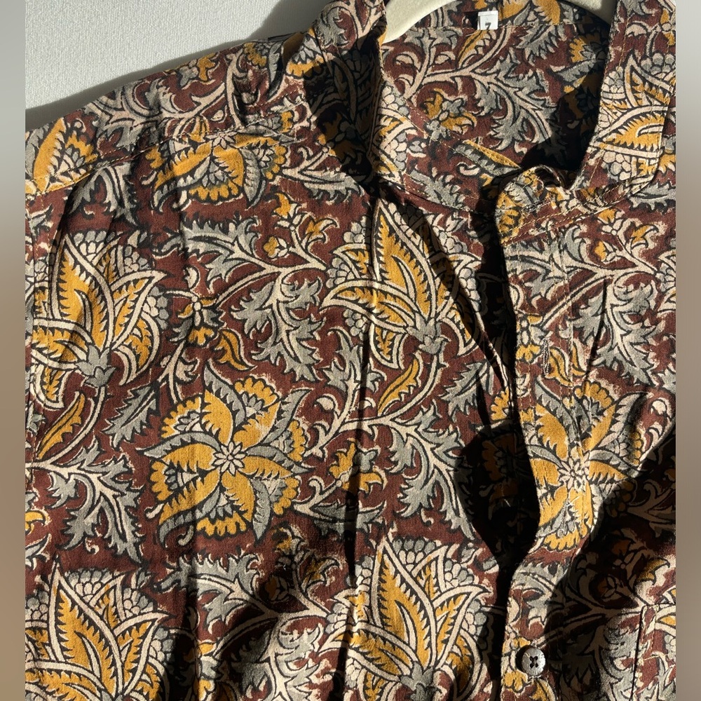 New Indian Hand Block Painted Paisley Kurta